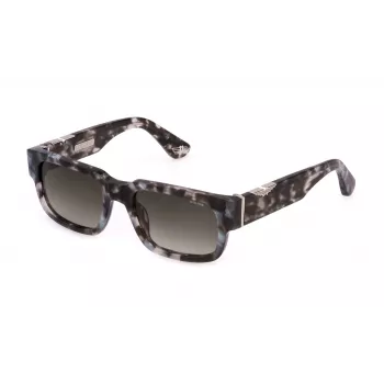 POLICE SPLP24-5407MR Okulary przeciwsłoneczne męskie - czarna oprawka, szare lustrzane szkła 54mm