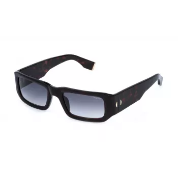 POLICE SPLR82-550722 Okulary przeciwsłoneczne męskie | 55mm prostokątna oprawa z octanu | UV400