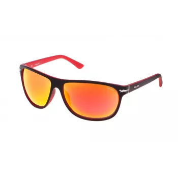 POLICE Unisex S1958M64NVBR Pilot Aviator Sunglasses Navy Blue/Brown 64mm