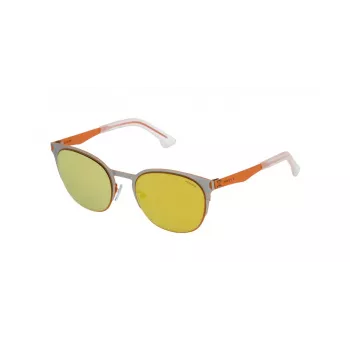 POLICE Unisex SPL341-S34G Okulary przeciwsłoneczne Havana 52/21/145 mm