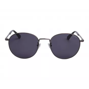 POLICE Unisex SPLD94M530613 Okulary przeciwsłoneczne - Błyszcząca czarna oprawka, soczewki dymne 53/19/140 mm