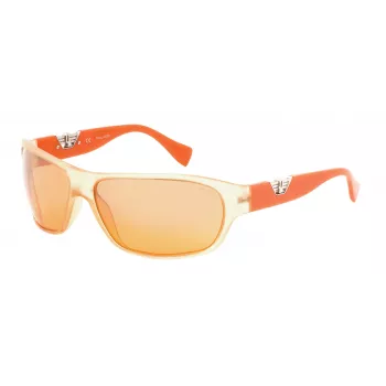 POLICE Unisex Okulary Przeciwsłoneczne S180368JA1X - Oprawka Acetatowa, Soczewki Poliwęglanowe, Ochrona UV400