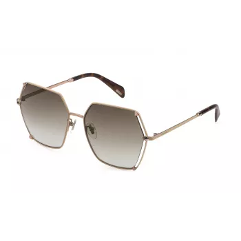 Police Damskie Okulary Przeciwsłoneczne Motylkowe SPLD31-560F72 Havana Brązowy Gradient 56/16/140 mm