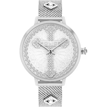 Zegarek damski POLICE PL16031MS04MM 36mm srebrny, kwarcowy, analogowy, stal nierdzewna, siateczka
