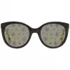 POLICE Women's SPL408E546XKL Rectangular Sunglasses - Black Acetate Frame, Grey Polycarbonate Lenses, UV400 Protection