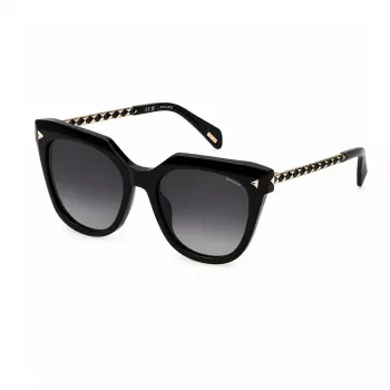 Okulary przeciwsłoneczne damskie POLICE SPLN63-530700 prostokątne z acetatu, Havana/Brązowy, 53mm