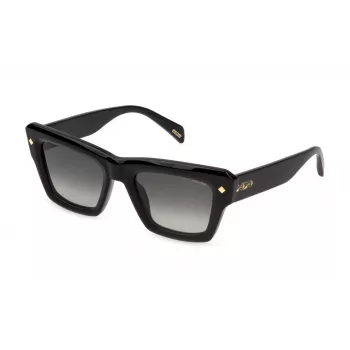 Okulary przeciwsłoneczne damskie POLICE SPLP48-520700 prostokątne, oprawki Havana, brązowe soczewki, 52mm