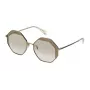 Okulary przeciwsłoneczne POLICE dla kobiet SPL837W538FFD - Oprawka Havana z acetatu w kształcie kociego oka, brązowe soczewki gradientowe, ochrona UV400