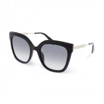 Okulary przeciwsłoneczne POLICE damskie SPLG19-540700 czarna oprawka acetatowa kwadratowa szare szkła 54mm