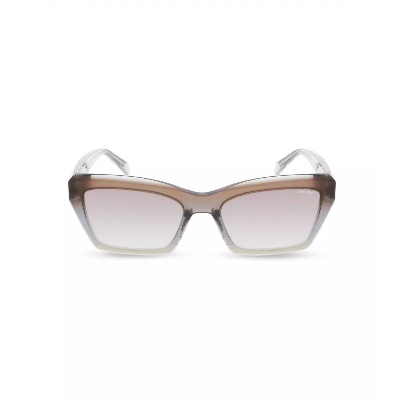Okulary przeciwsłoneczne POLICE damskie SPLG22-560918 Prostokątna oprawka plastikowa Ochrona UV400 56/19/140 mm