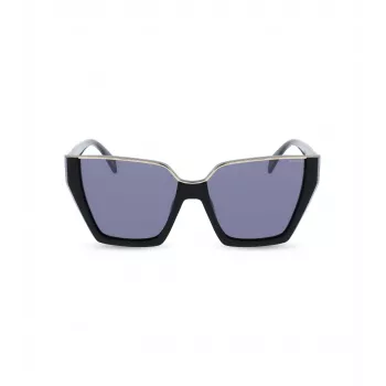 Okulary przeciwsłoneczne POLICE dla kobiet SPLL33-570700 - Prostokątna oprawka acetatowa, szare soczewki poliwęglanowe, ochrona UV400, szerokość soczewki 57 mm