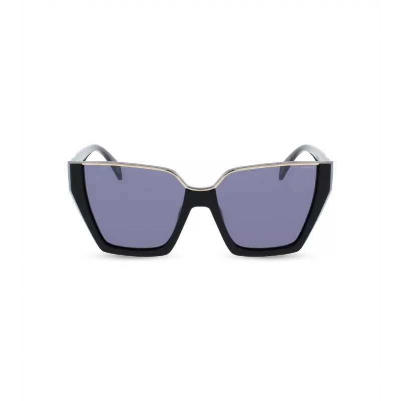 Okulary przeciwsłoneczne POLICE dla kobiet SPLL33-570700 - Prostokątna oprawka acetatowa, szare soczewki poliwęglanowe, ochrona UV400, szerokość soczewki 57 mm
