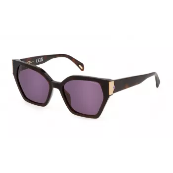 Okulary przeciwsłoneczne POLICE dla kobiet SPLL34-550752 - Oprawka acetatowa, ochrona UV400, soczewki 55 mm