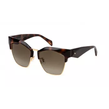 Okulary przeciwsłoneczne POLICE damskie SPLN59-5601AY - czarna oprawka acetatowa, szare soczewki poliwęglanowe, 56/16/140 mm