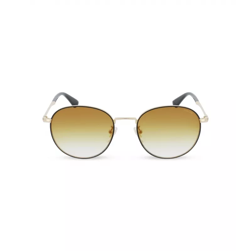POLICE Women SPLD94-53301G Rectangular Havana Acetate Sunglasses with Brown Polycarbonate Lenses UV400