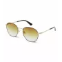 POLICE Women SPLD94-53301G Rectangular Havana Acetate Sunglasses with Brown Polycarbonate Lenses UV400