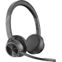 Poly Voyager 4320 UC Bezprzewodowy zestaw słuchawkowy Bluetooth z adapterem BT700 USB-C, nauszny, podwójny mikrofon z redukcją szumów, 24 godziny rozmów, czarny