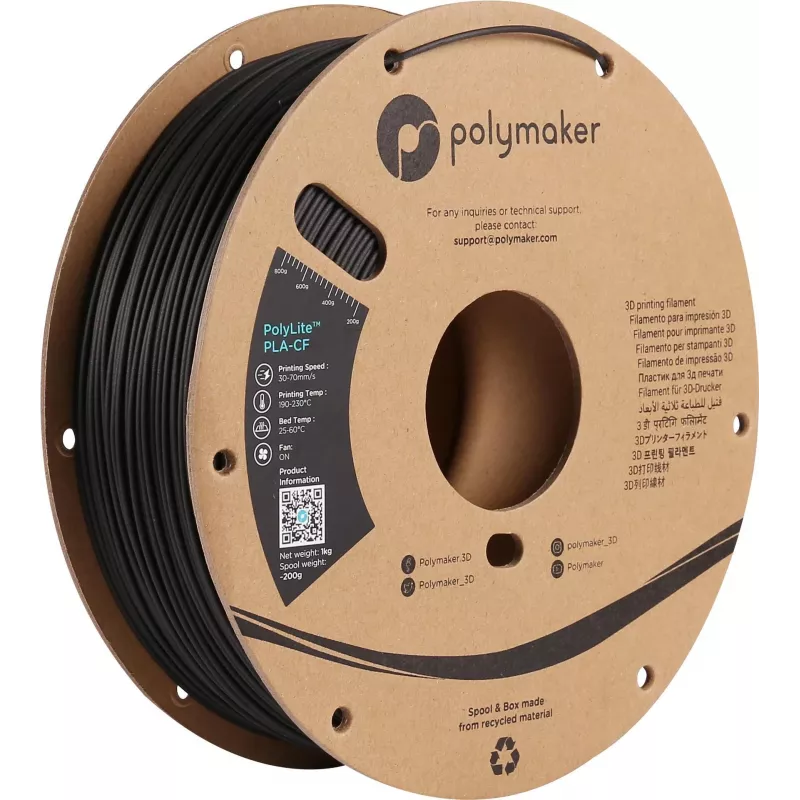 Polymaker PA10001 Filament PLA 1,75 mm 1 kg Czarny