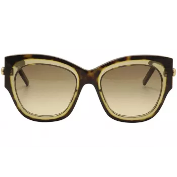 Okulary przeciwsłoneczne POMELLATO dla kobiet PM0008S-001 - czarna oprawka acetatowa, szare soczewki, 52 mm