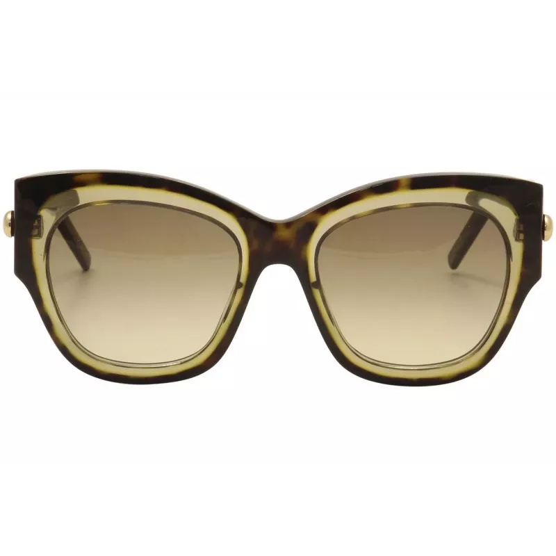 Okulary przeciwsłoneczne POMELLATO dla kobiet PM0008S-001 - czarna oprawka acetatowa, szare soczewki, 52 mm