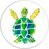 PopSockets PopGrip Turtle Love - Wymienny uchwyt i podstawka pod telefon, wielokolorowy