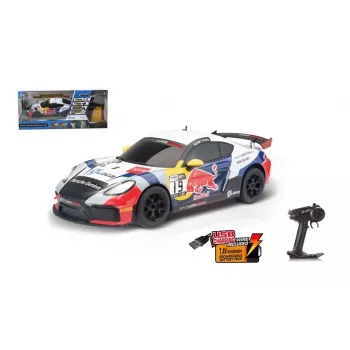 Samochód RC Porsche 718 Cayman GT4 w skali 1:24, 2,4 GHz - żółty