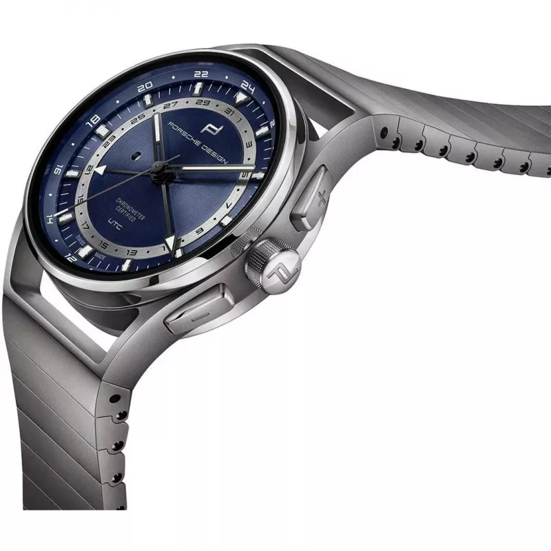 PORSCHE DESIGN Flat Six P'6000 Męski Automatyczny Chronograf Zegarek 42mm Stal Nierdzewna Guma Czarny