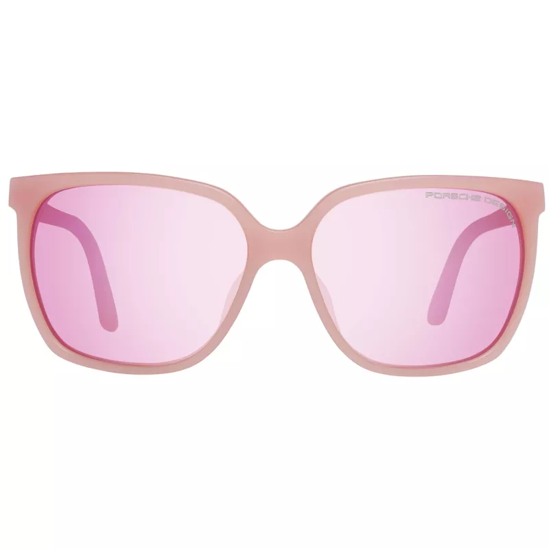 PORSCHE DESIGN Okulary przeciwsłoneczne damskie P8589-60D Złota metalowa oprawka Soczewki gradientowe szare 60/15/135 mm