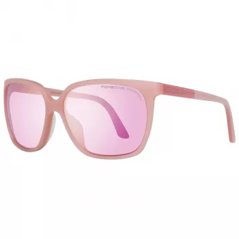 PORSCHE DESIGN Okulary przeciwsłoneczne damskie P8589-60D Złota metalowa oprawka Soczewki gradientowe szare 60/15/135 mm