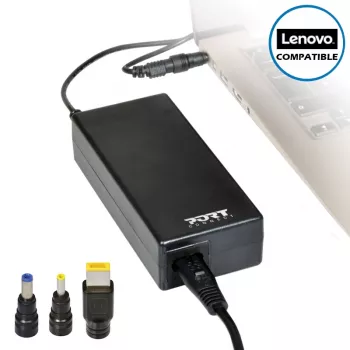 Port Connect 65W Zasilacz sieciowy do laptopa Lenovo - Slim Tip, czarny