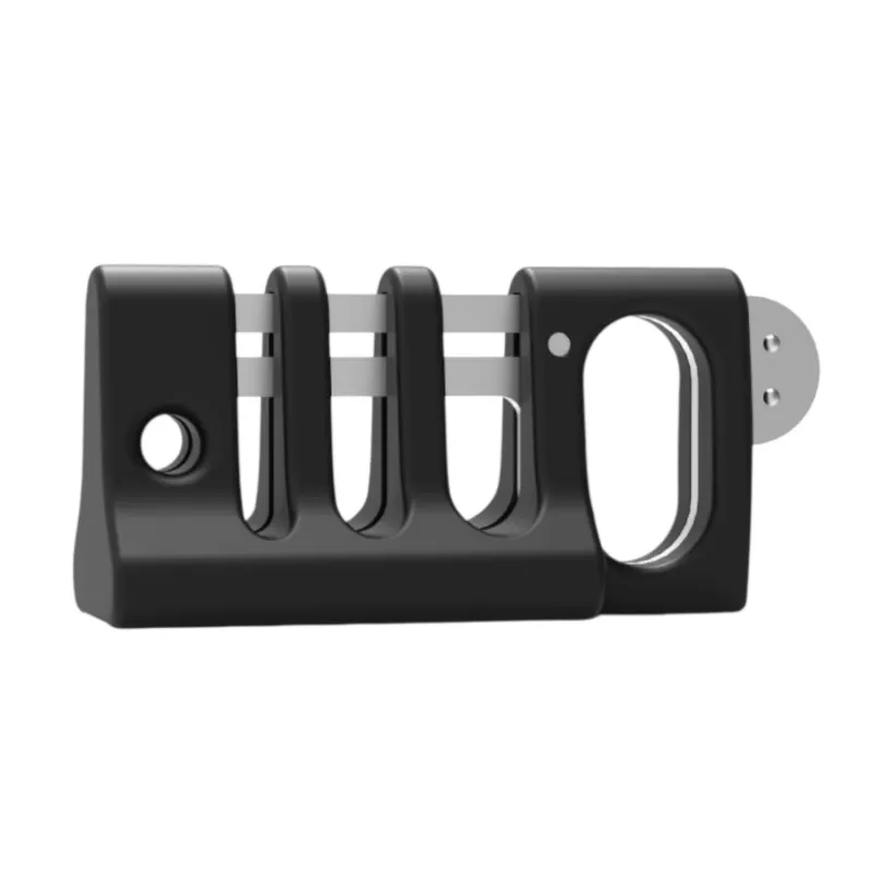 Port Connect Desktop Organizer na kabel myszy i klawiatury – samoprzylepny silikonowy klips, 3 sloty, czarny
