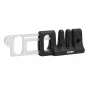 Port Connect Desktop Organizer na kabel myszy i klawiatury – samoprzylepny silikonowy klips, 3 sloty, czarny