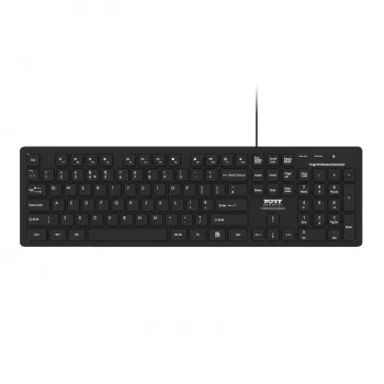 Port Connect Tough Office USB Keyboard - Czarny