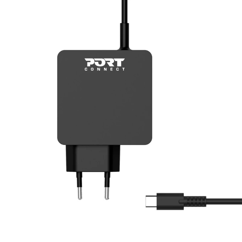 Port Connect Type C 45W Universal Notebook Adapter – USB-C PD 3.0, 5V-20V, Czarny