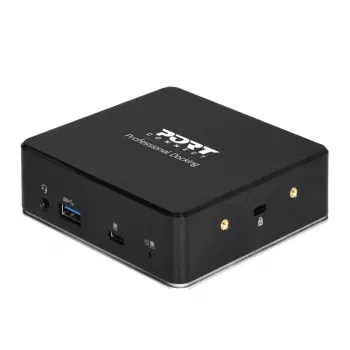 PORT USB-C 11-w-1 Multiport Hub Docking Station - 2x HDMI 4K, 3x USB-A, USB-C PD 100W, RJ45 Gigabit Ethernet, Audio Jack - Czarny
