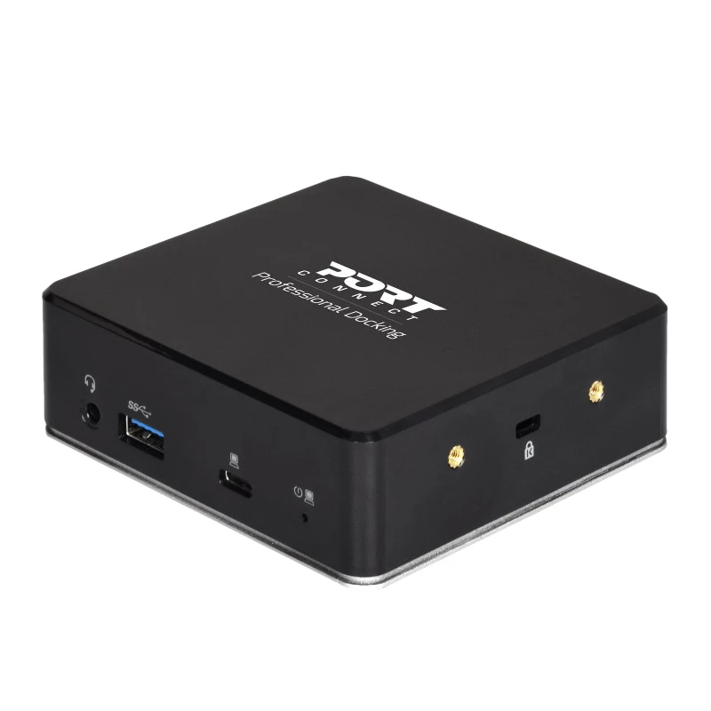 PORT USB-C 11-w-1 Multiport Hub Docking Station - 2x HDMI 4K, 3x USB-A, USB-C PD 100W, RJ45 Gigabit Ethernet, Audio Jack - Czarny