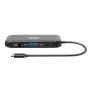 PORT USB-C Docking Station 11-in-1 Hub z 4K HDMI, VGA, Gigabit Ethernet, 100W PD, USB 3.1, SD/MicroSD, Audio - Czarny