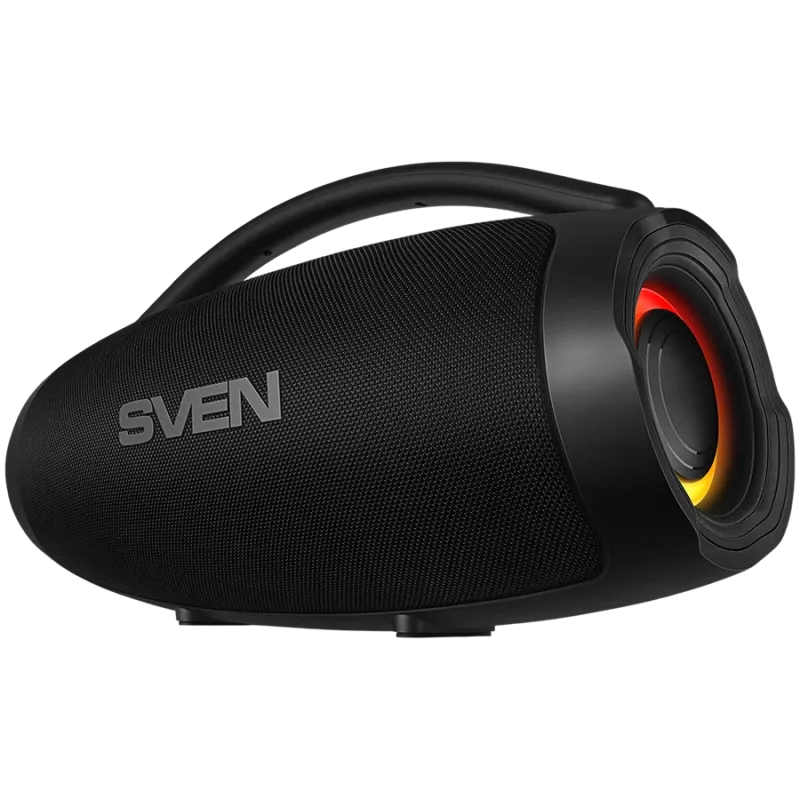 Przenośny głośnik SVEN PS-375, czarny, moc wyjściowa 30+2x15W (RMS), TWS, Bluetooth, USB, bateria litowa