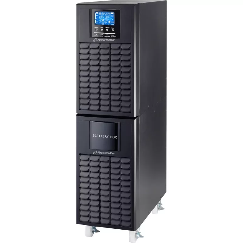 PowerWalker On-Line 10000VA UPS CG - Tower Double-Conversion UPS, 10kVA/10kW, Baterie zewnętrzne, Hardwired