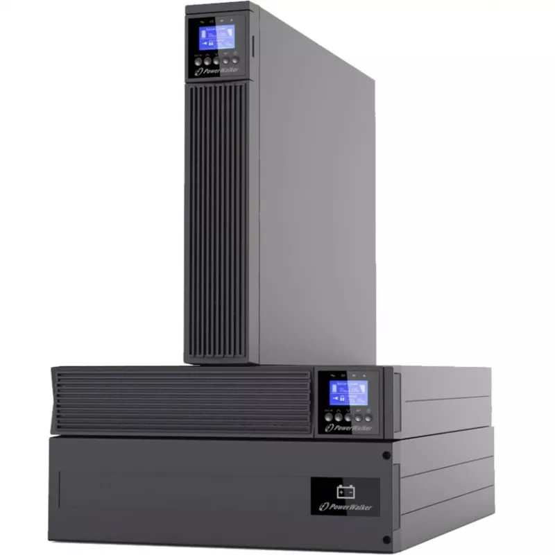 PowerWalker VFI 6000 ICR IoT 6000VA online UPS z podwójną konwersją do montażu w szafie rack/wieży, 3U, 5400W, monitoring IoT