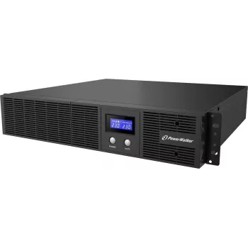 PowerWalker VI 3000 RLE UK UPS line-interactive, 3000 VA/1800 W, do montażu w szafie rack 2U, 8x IEC C13 + 1x IEC C19, USB/RS-232, AVR, LCD