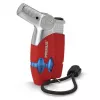 Primus PowerLighter III Iskrowa zapalarka kuchenna – czerwona, na gaz do wielokrotnego napełniania, wiatroszczelna, regulowany płomień, outdoor i camping