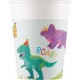 Procos Dino Party Kubki papierowe 200 ml, 8 sztuk, Wielokolorowy wzór dinozaurów 97975