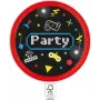 PROCOS Gaming Party Papierowe Talerze 23cm 8-Pak (93769)