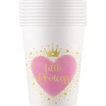Procos My Little Princess Papierowe Kubki 200ml 8-Pak 96477