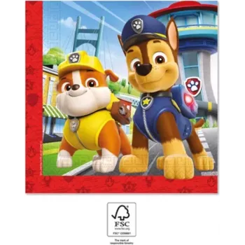 Procos Paw Patrol serwetki papierowe 2-warstwowe, 20 sztuk, 33x33 cm, wielokolorowe 95599