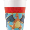 Procos Pokémon papierowe kubki 8-pak 200ml Pikachu Charmander Squirtle Bulbasaur kubki imprezowe 98401