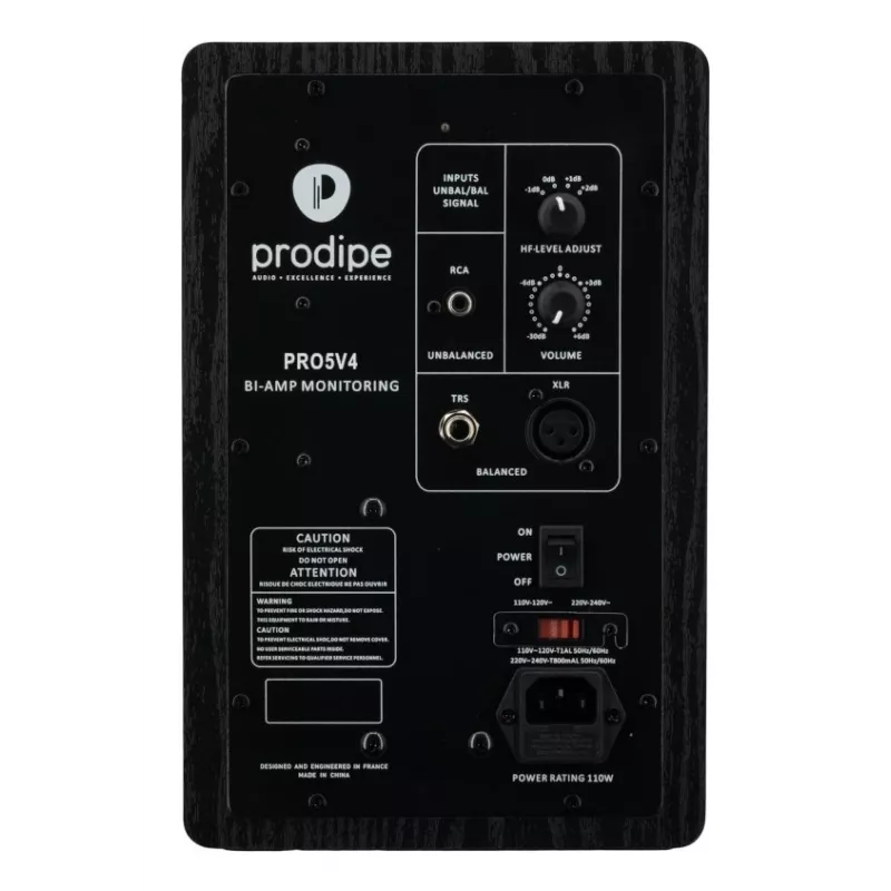 Prodipe Pro 5 V4 Aktywny Monitor Studyjny (Pojedynczy) - 5.25 cala Woofer, 75W Bi-Wzmacniany, XLR/TRS/RCA