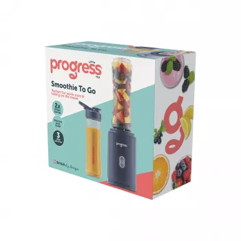 Progress EK6693PVDE Smoothie To Go Blender osobisty 300 W Czarny/Stal nierdzewna