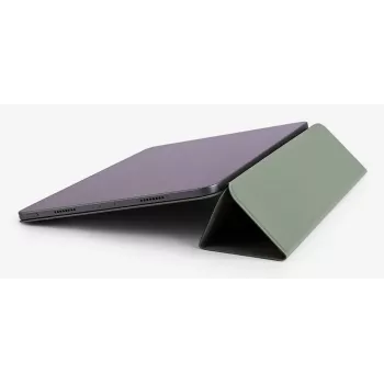 Etui ochronne do iPad Air 13 (2024/2025) - Grafitowo-czarny wegański skóropodobny folio ze stojakiem, zamykanie magnetyczne, obsługa Apple Pencil, ochrona przed upadkiem klasy wojskowej